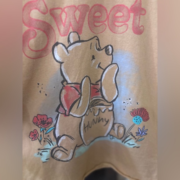 Disney Winnie the Pooh Cropped Tshirt Size Large - Picture 2 of 9